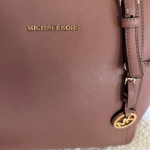 Michael Kors Leather Jet Set East West Top Zip Tote *Non Outlet*  Dusty Rose - Picture 6 of 7